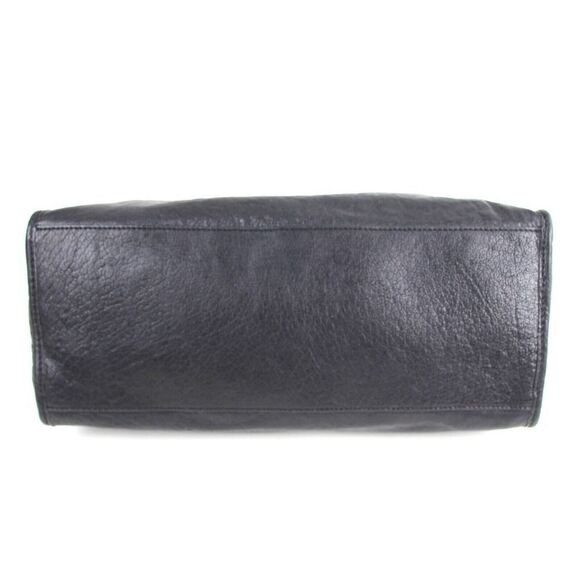 T Tahari BLACK GENUINE LEATHER THREE COMPARTMENTS BUSINESS TOTE SHOULDER BAG - Picture 7 of 16